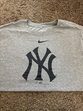 Nike Gray Tee with Navy NY Logo